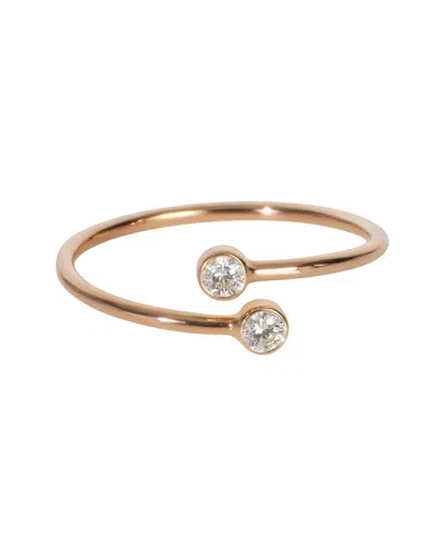 Tiffany & Co . Elsa Peretti Hoop 0.10 Ct. Tw. Diamond Ring (authentic Pre-  Loved) In Gold