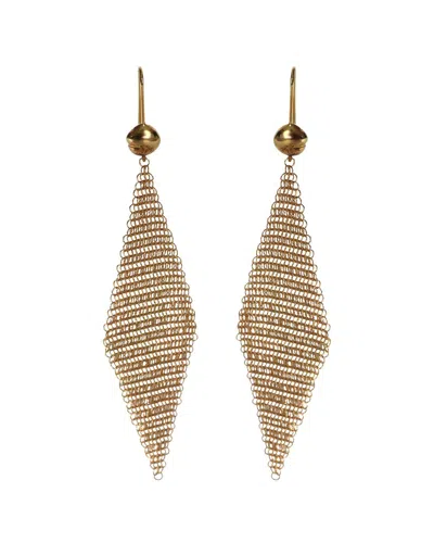 Tiffany & Co . Elsa Peretti Mesh Earrings (authentic Pre-loved) In Gold