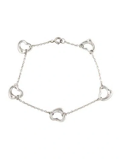 Pre-owned Tiffany & Co Elsa Peretti® Open Heart Bracelet, 7" In Multi
