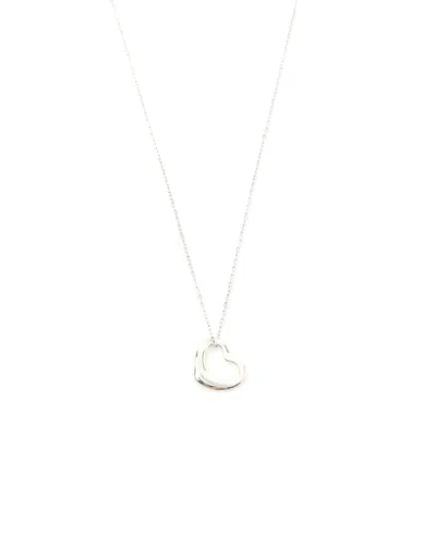 Tiffany & Co Elsa Peretti Open Heart Necklace In Metallic