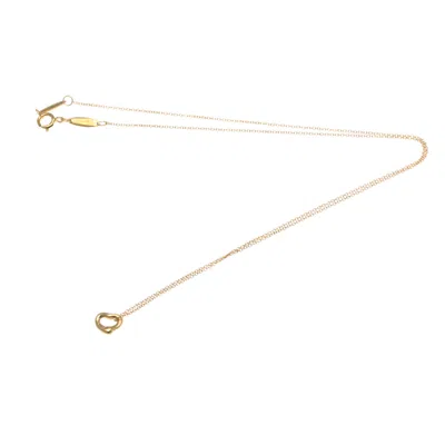 Pre-owned Tiffany & Co . Elsa Peretti Open Heart Pendant Necklace 18k Rose Gold Gold Pink_gold Necklace Jewelry