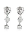 Tiffany & Co . Elsa Peretti Silver 0.60 Ct. Tw. Diamond Earrings (authentic Pre-loved) In Metallic