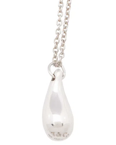 Pre-owned Tiffany & Co . Elsa Peretti Silver Teardrop Necklace (authentic Pre-loved)