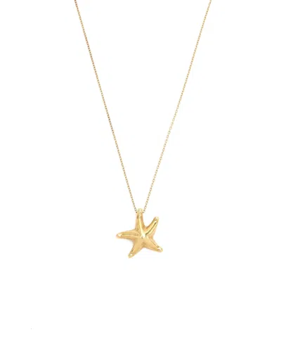 Tiffany & Co Elsa Peretti Starfish 18kt Gold Necklace In Red