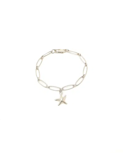 Tiffany & Co Elsa Peretti Starfish Link Bracelet In White