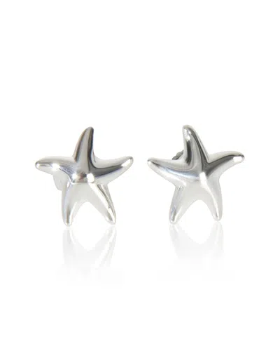 Pre-owned Tiffany & Co . Elsa Peretti Starfish Silver Earrings (authentic Pre-loved)