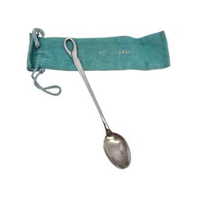 Pre-owned Tiffany & Co Elsa Peretti Sterling Silver Padova Baby Spoon Pouch #24538 In Multi