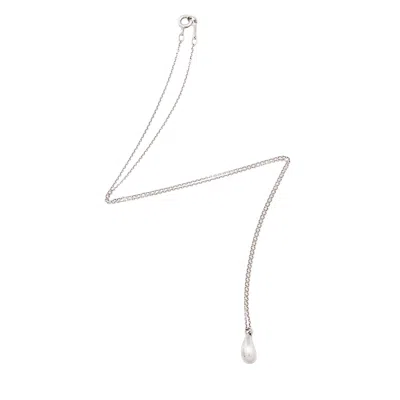 Tiffany & Co . Elsa Peretti Sterling Silver Teardrop Necklace