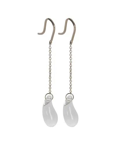Pre-owned Tiffany & Co . Elsa Peretti Teardrop Silver Earrings (authentic Pre-loved)