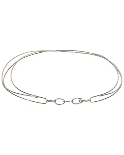 Pre-owned Tiffany & Co . Elsa Peretti Wave Collar 18k Necklace (authentic Pre-loved) In Silver