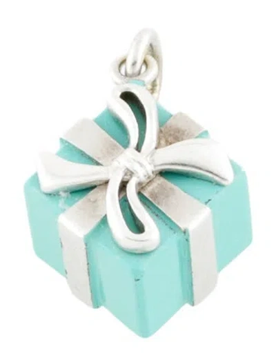Pre-owned Tiffany & Co Enamel Blue Box Present Charm In Multi