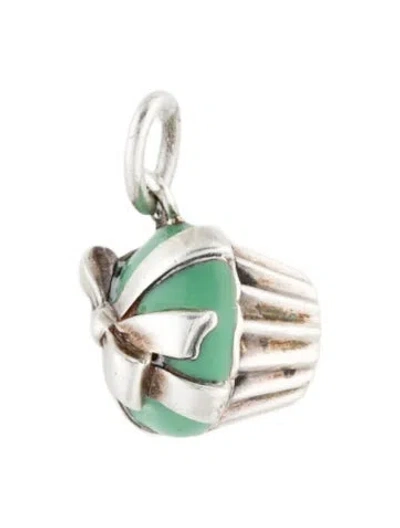 Pre-owned Tiffany & Co Enamel Cupcake Charm In Blue