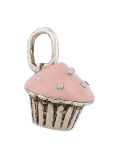 Pre-owned Tiffany & Co Enamel Cupcake Charm In Pink
