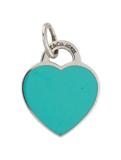 Pre-owned Tiffany & Co Enamel Heart Charm, 1.25" In Multi