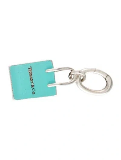Pre-owned Tiffany & Co Enamel Shopping Bag Charm In Blue