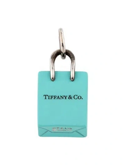 Pre-owned Tiffany & Co Enamel Shopping Bag Charm In Multicolor