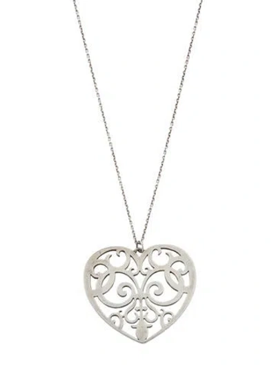 Pre-owned Tiffany & Co Enchant Heart Pendant Necklace, 30" In Multi