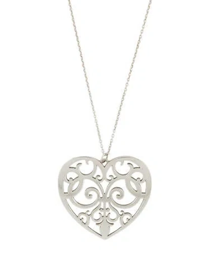 Pre-owned Tiffany & Co Enchant Heart Pendant Necklace, 30" In Multi