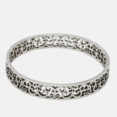 Pre-owned Tiffany & Co Enchant Scroll 925 Sterling Silver Bangle Bracelet