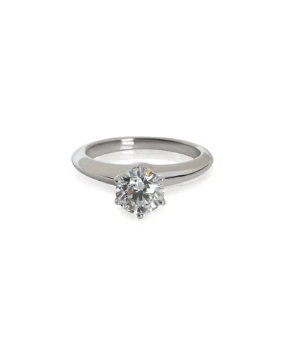 Pre-owned Tiffany & Co . Engagement Ring (authentic Pre-loved) In Metallic