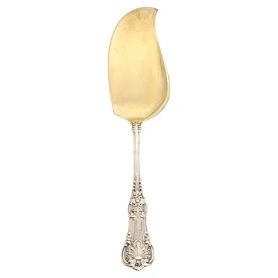 Pre-owned Tiffany & Co English King 1885 Sterling Silver Gold Wash Blade Ice Cream Server In White