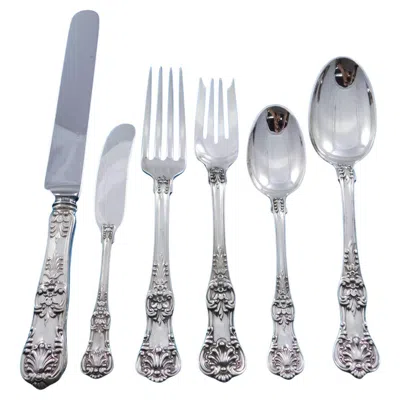 Pre-owned Tiffany & Co English King By  Sterling Silver Flatware Set 12 Service 77 Pieces