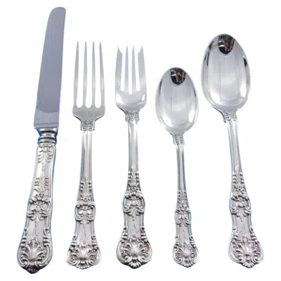 Pre-owned Tiffany & Co English King By  Sterling Silver Flatware Set 8 Service 48 Pieces