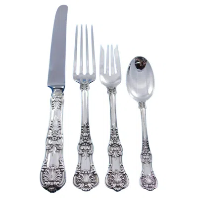 Pre-owned Tiffany & Co English King By  Sterling Silver Flatware Set Service 32 Pcs Dinner