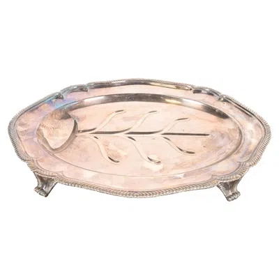 Pre-owned Tiffany & Co . English Silverplate Tree Of Life Footed Serving Tray