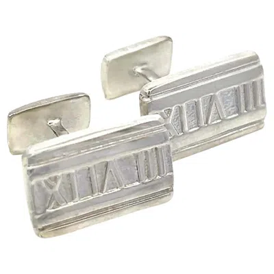 Pre-owned Tiffany & Co Estate "atlas" Cufflinks Sterling Silver 9.43 Grams In Multi