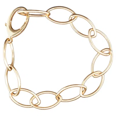 Pre-owned Tiffany & Co Estate . 18k Yellow Gold Oval Link Bracelet - Vhk#335a