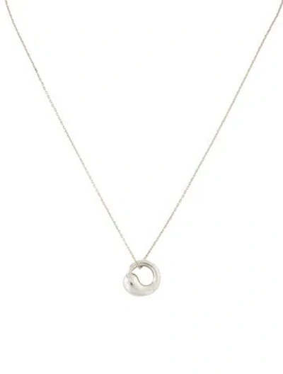 Pre-owned Tiffany & Co Eternal Circle Pendant Necklace, 16" In Multi