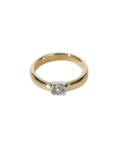 Tiffany & Co . Etoile 0.30 Ct. Tw. Diamond Engagement Ring (authentic Pre-  Loved) In Gold