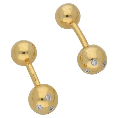 Pre-owned Tiffany & Co . Etoile Cufflinks In 18 Karat Yellow Gold
