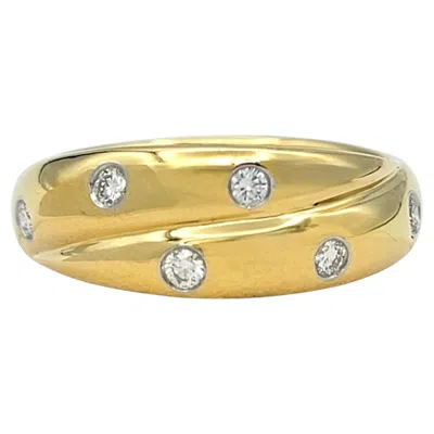 Pre-owned Tiffany & Co . Etoile Double Diamond Band Ring In 18 Karat Gold And Platinum In Multiple