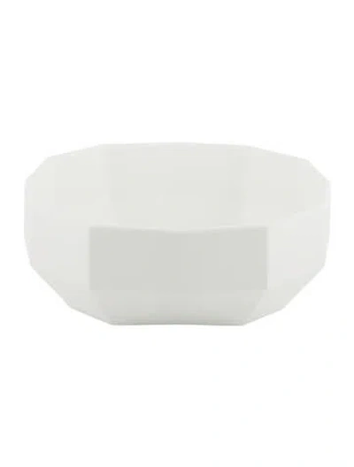 Pre-owned Tiffany & Co Facets Small Bowl In Bone China In White