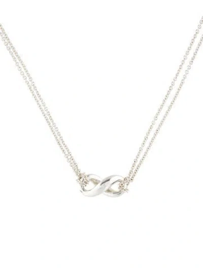 Pre-owned Tiffany & Co Figure Eight Double Strand Pendant Necklace, 15.75" In Multi