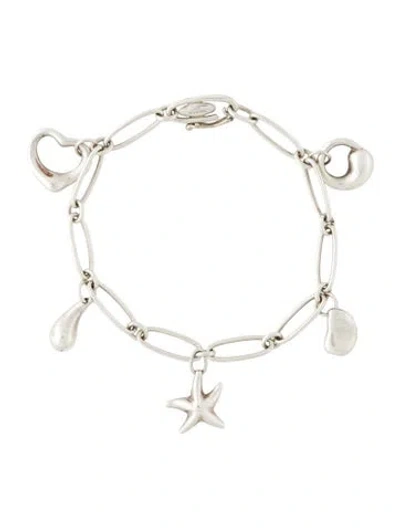 Pre-owned Tiffany & Co Five Charm Bracelet, 6.5" In Multi
