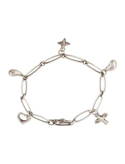 Pre-owned Tiffany & Co Five Charm Bracelet, 7" In Multi