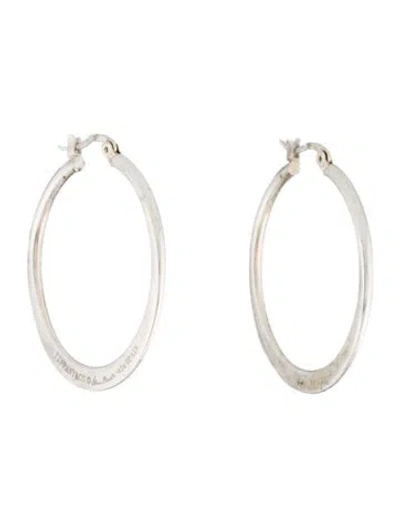 Pre-owned Tiffany & Co Flat Hoop Earrings In Multi