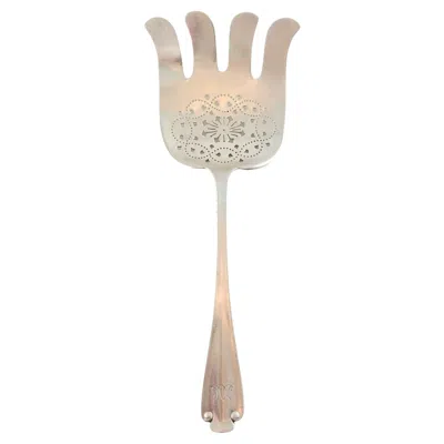 Pre-owned Tiffany & Co . Flemish Sterling Silver Large Solid Asparagus Serving Fork #18042 In Multi