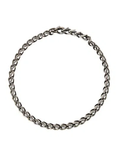 Pre-owned Tiffany & Co Forge Medium Link Necklace, 18" In Multi