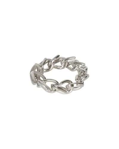 Tiffany & Co . Forged Link Ring (authentic Pre-loved) In Metallic