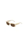 Tiffany & Co . 54mm Rectangular Sunglasses In Brown