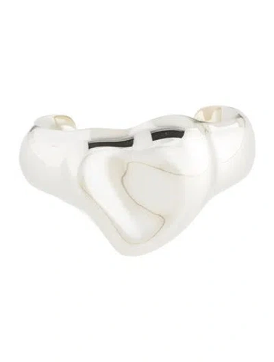 Pre-owned Tiffany & Co Full Heart Cuff Bracelet, 6" In Multi