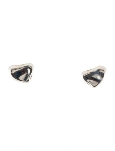 Pre-owned Tiffany & Co Full Heart Stud Earrings In Multi