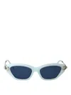 Tiffany & Co Zaffiro Tenue Frosted Acetate Sunglasses In Blue