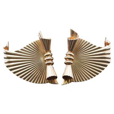 Pre-owned Tiffany & Co George Schuler For . 14k Retro Double Clip Brooch Pins - Vhk#21a In Multi
