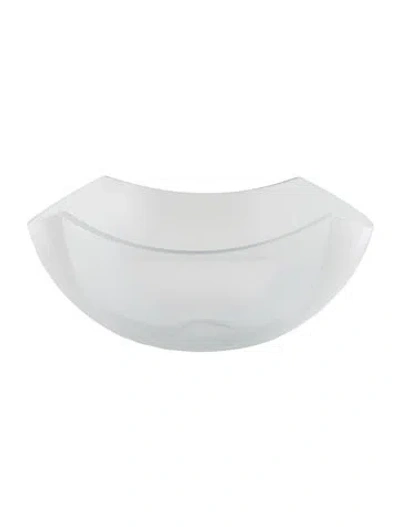 Pre-owned Tiffany & Co Glass Decorative Bowl In White