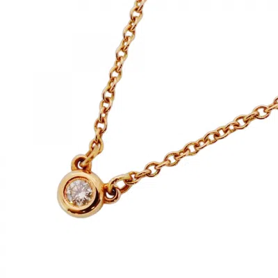 Pre-owned Tiffany & Co Gold (18k) Necklace () In Pink